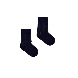 Kabak Detské ponožky Classic Ribbed Navy Blue/Yellow 31-35